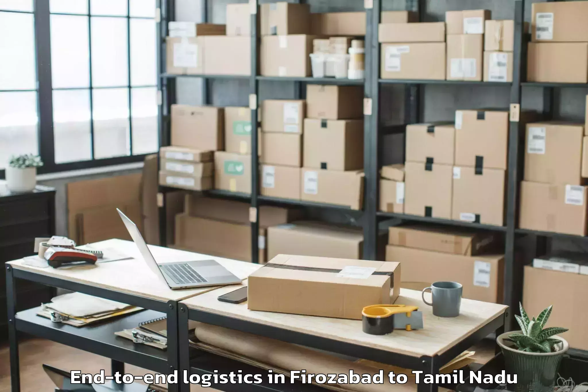 Book Your Firozabad to Karaikkudi End To End Logistics Today